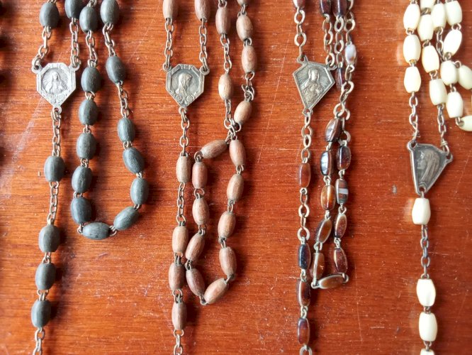 13 Chapelet Catholique Rosaire Objet Dévotion Old Rosary Jésus Christ  Marie