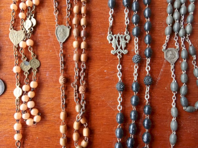 13 Chapelet Catholique Rosaire Objet Dévotion Old Rosary Jésus Christ  Marie