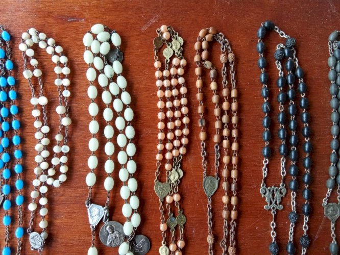 13 Chapelet Catholique Rosaire Objet Dévotion Old Rosary Jésus Christ  Marie