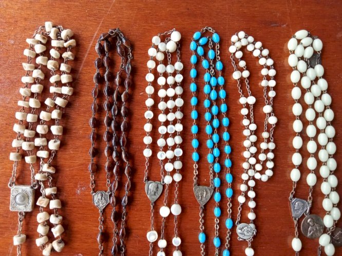 13 Chapelet Catholique Rosaire Objet Dévotion Old Rosary Jésus Christ  Marie