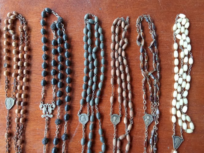 13 Chapelet Catholique Rosaire Objet Dévotion Old Rosary Jésus Christ  Marie