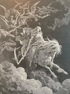 13 Engraving Gravure Gustave Doré Mort Lot  Ancien Original Old Squelette Art
