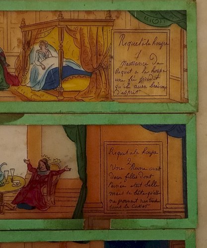14 Anciennes plaques lanterne magique Cendrillon Riquet houppe Robinson Crusoé