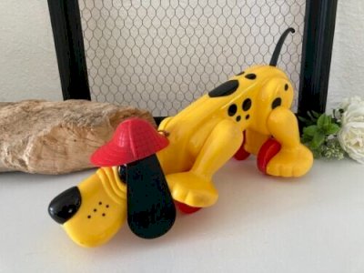 15⚜️ Vintage Playskool Rufo Pull-Along Dog Plastic Toy