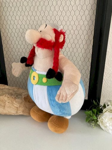 15⚜️ Grande Peluche Doudou Obélix Du Parc Astérix Hauteur 40 Cm Année 2008