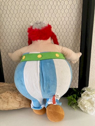 15⚜️ Grande Peluche Doudou Obélix Du Parc Astérix Hauteur 40 Cm Année 2008