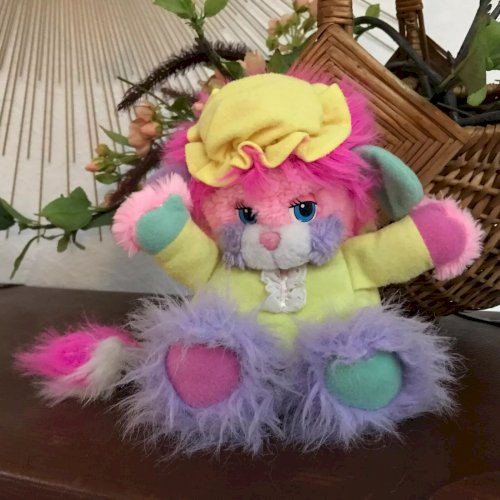 16⚜️ Ancienne Peluche Doudou Popples Polochon Mattel Vintage Authentique