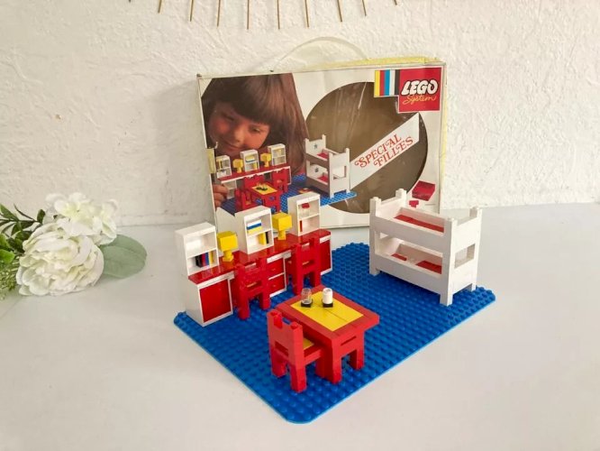 16 ⚜️ Jouet Lego System Réf 262 Ensemble Chambre D'enfant Vintage Boite + Notice