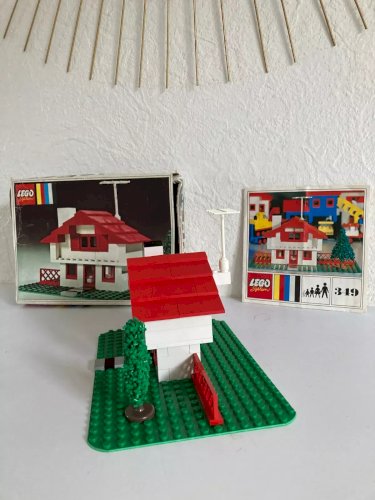 16⚜️ Jouet Lego System Réf 349 Legoland Le Chalet Vintage Vendu Boite + Notice