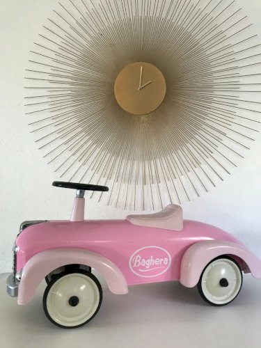 16⚜️ Jouet Voiture Enfant Véhicule Rose Baghera Porteur Auto Longueur 76 Cm