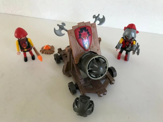 17 ⚜️ Jouet Playmobil Chevaliers Gros Canon Réf: 3320 Complet