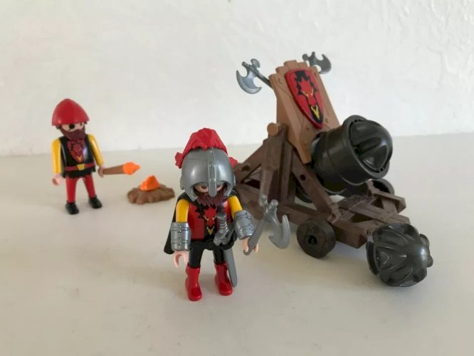 17 ⚜️ Jouet Playmobil Chevaliers Gros Canon Réf: 3320 Complet