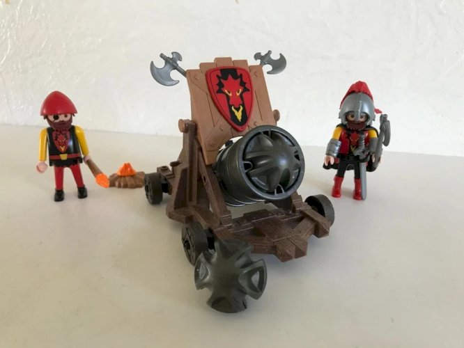 17 ⚜️ Jouet Playmobil Chevaliers Gros Canon Réf: 3320 Complet
