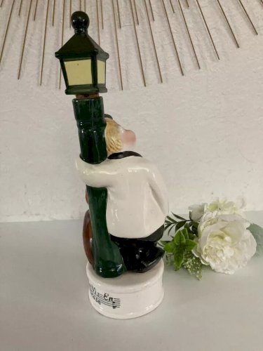 18 ⚜️ Ancienne Bouteille à Liqueur  Boite à Musique en Porcelaine La Vie en Rose