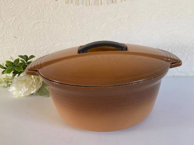 18⚜ Ancienne Marmite Cocotte Faitout Le Creuset France Fonte Émaillée Diam 29 Cm