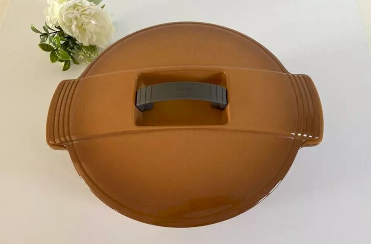 18⚜ Ancienne Marmite Cocotte Faitout Le Creuset France Fonte Émaillée Diam 29 Cm