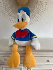 18 ⚜️ Very Large Plush Toy Doudou Donald Duck Disney Store Height 60 cm Sitting