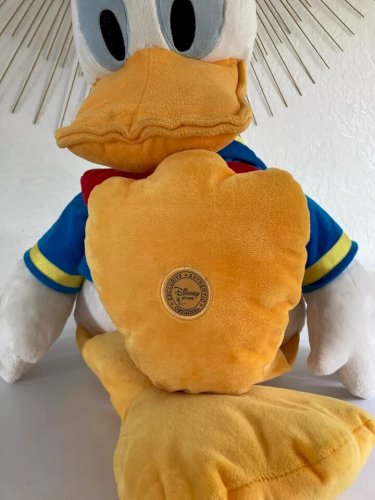 18 ⚜️ Très Grande Peluche Doudou Donald Duck Disney Store Hauteur 60 Cm Assis