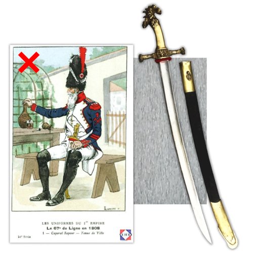 1810-1814 RARE SABRE FRANCAIS DES SAPEURS DU EMPIRE TYPE NAPOLEON 1ER XIX ORIGINAL