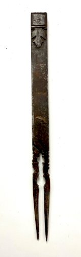 18th Forged Steel Compass – Cathedral Builders Tool – Masonic Symbol – Antique