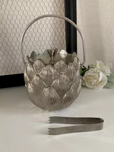 19⚜ Ancien Seau à Glace en Forme D'artichaut Vintage Année 1970 Par Freddo Therm