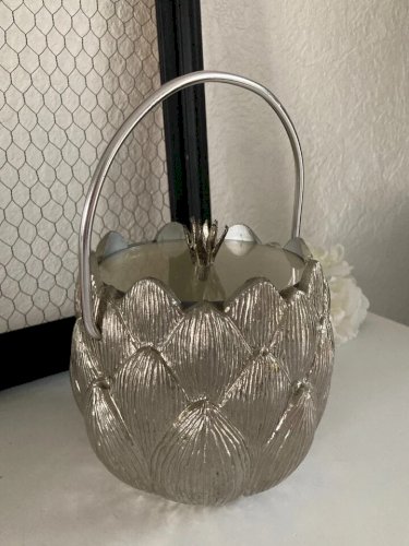 19⚜ Ancien Seau à Glace en Forme D'artichaut Vintage Année 1970 Par Freddo Therm