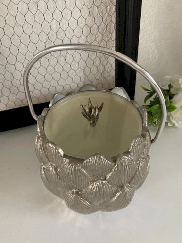 19⚜ Ancien Seau à Glace en Forme D'artichaut Vintage Année 1970 Par Freddo Therm