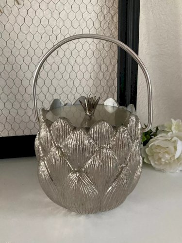 19⚜ Ancien Seau à Glace en Forme D'artichaut Vintage Année 1970 Par Freddo Therm