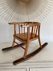 19 ⚜️ Antique Baumann Vintage Wooden Children's Chair