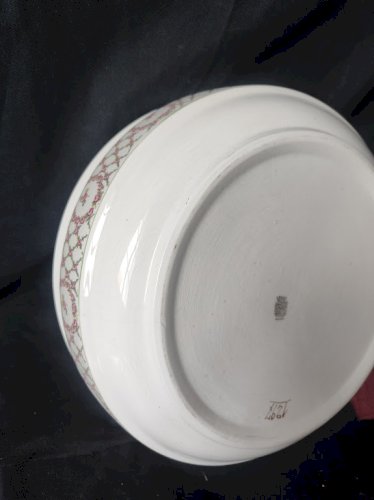 1930/1950 /Onnaing Hamage /1297 /roses /dorures Broc et bassin de toilette