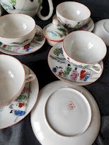 1930/50 Japon / 1 théière /5 tasses /6 soucoupes /porcelaine 