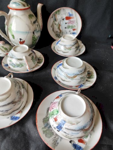 1930/50 Japon / 1 théière /5 tasses /6 soucoupes /porcelaine 