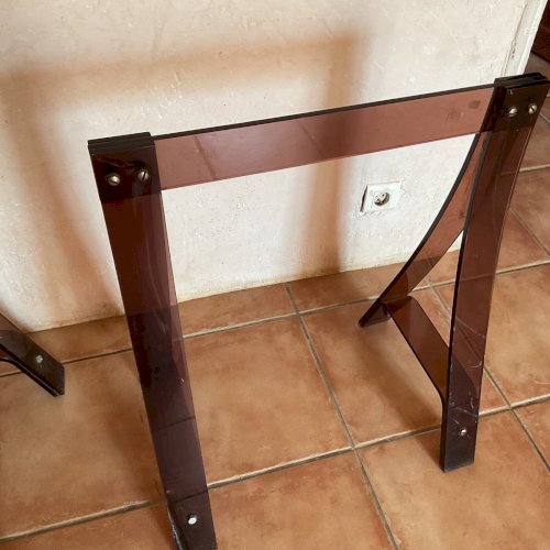 1970 MICHEL DUMAS MAHEY PERGAY TRETEAUX BUREAU TABLE POST-MODERNISTE SPACE-AGE