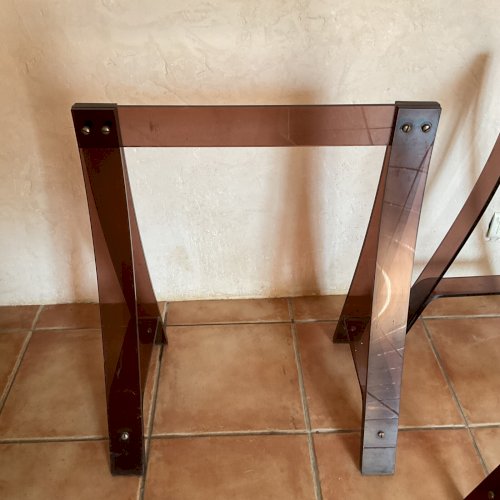 1970 MICHEL DUMAS MAHEY PERGAY TRETEAUX BUREAU TABLE POST-MODERNISTE SPACE-AGE