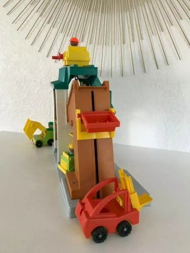1⚜️Ancien Jouet Fisher Price Lift & Load Depot Réf 942 Vintage Année 1976