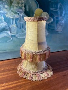 2 abat-jours a pince en peau vintage