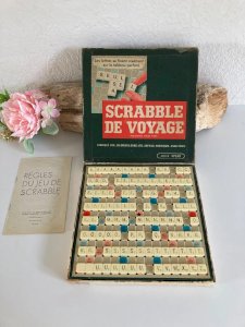 2 ⚜️ Complete Vintage Travel Scrabble Board Game and Letter Set