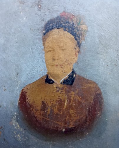 2 Ancien Tableau Portrait Ancienne Peinture Huile Sur Bois Signé 19 Ème Siècle