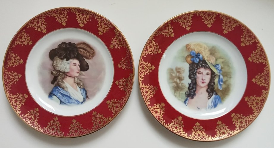 2 Ancienne Assiette Décorative Porcelaine Gloria  Bavaria Handwirk