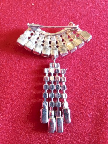 2 Ancienne Broche bijou ancien Accessoire Art Déco Strass Old brooch jewel