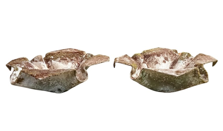 2 Ancienne Grande Vasque Jardinière Mouchoir Willy Guhl 1960 Déco Jardin Design