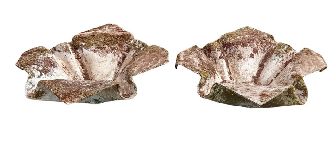 2 Ancienne Grande Vasque Jardinière Mouchoir Willy Guhl 1960 Déco Jardin Design