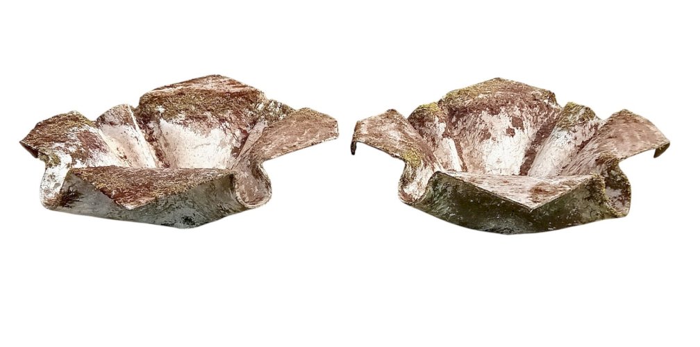 2 Ancienne Grande Vasque Jardinière Mouchoir Willy Guhl 1960 Déco Jardin Design