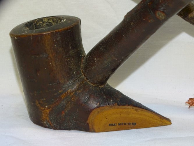 -2 ANCIENNES PIPES  BOIS UNE MARQUEE VRAI MERISIER COLLECTION OBJET DE FUMEUR  D