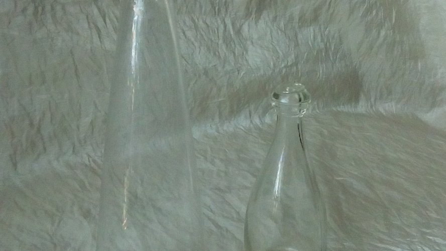 2 ANCIENS ABREVOIR OISEAUX EN VERRE SOUFFLÉ FIN 19 ÈME*