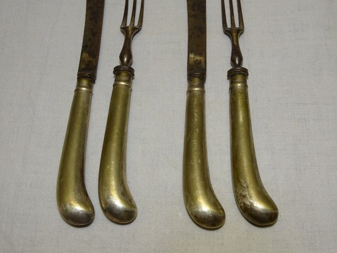 -2 ANCIENS COUVERTS ENFANTS ou A FRUITS DESARGENTES COLLECTION ART DE LA TABLE D