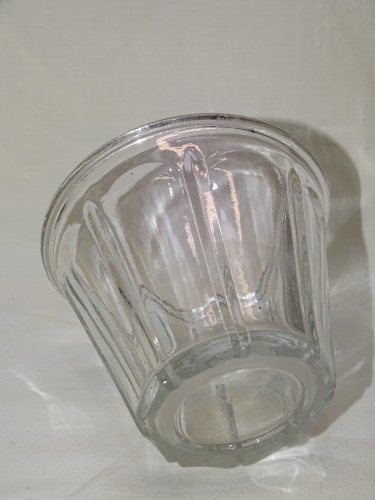 - 2 ANCIENS POTS A CONFITURE EN VERRE FORME CONIQUE COLLECTION DECO CUISINE   D