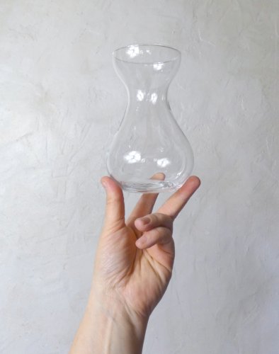 2 anciens vases à bulbe jacinthe en verre