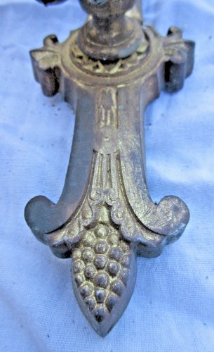 2 appliques d'église XIXème en bronze à 3 feux, style Renaissance, Napoléon III