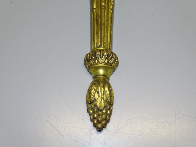 -2 APPLIQUES MURALES BRONZE STYLE LOUIS XVI SECOND EMPIRE LACARRIERE DELATOUR